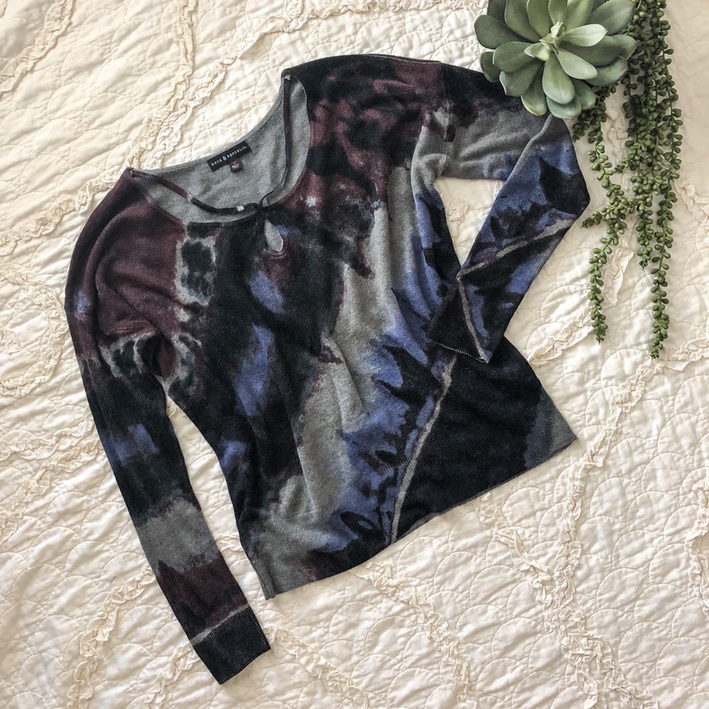 Rock & Republic Tie Die Lightweight Sweatshirt